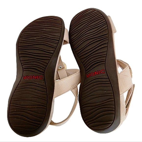 Vionic Farrah Tan Fully Adjustable Sandals Size 9 - Picture 4 of 9
